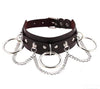Gothic Chain & Rings Choker Necklace - BF