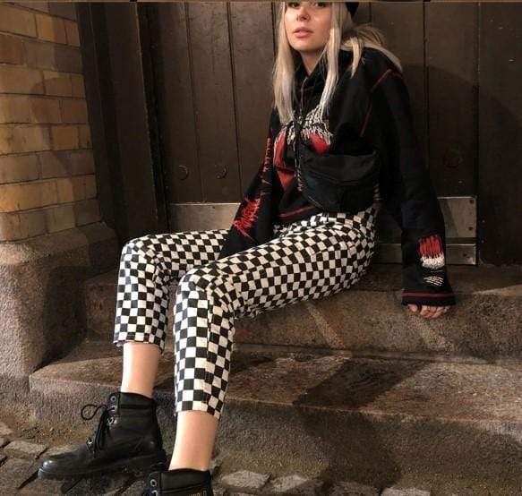 Checkered Life Zip Pants