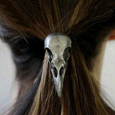 Bird Skull Goth Hair Band Rope