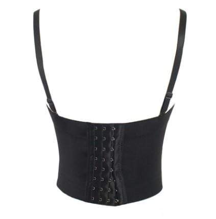 Leather Rivet Bustier Crop Top