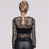 Skull Head Mesh Gothic Top