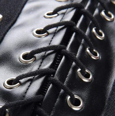 Gothic Leather Bandage High Waist