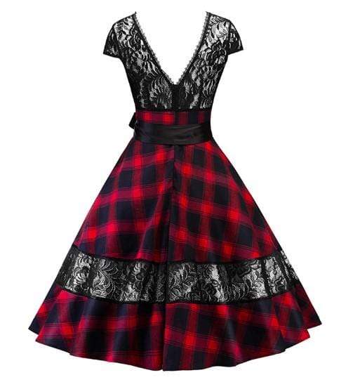 Classic Plaid Vintage Dress