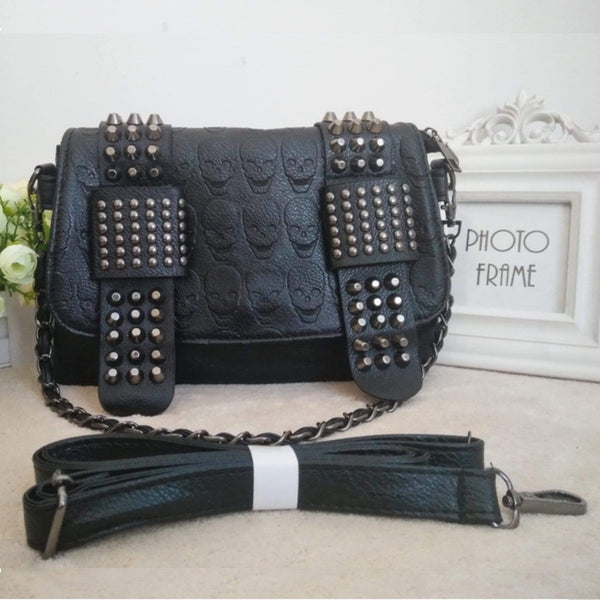 Punk Metal Skull Bag