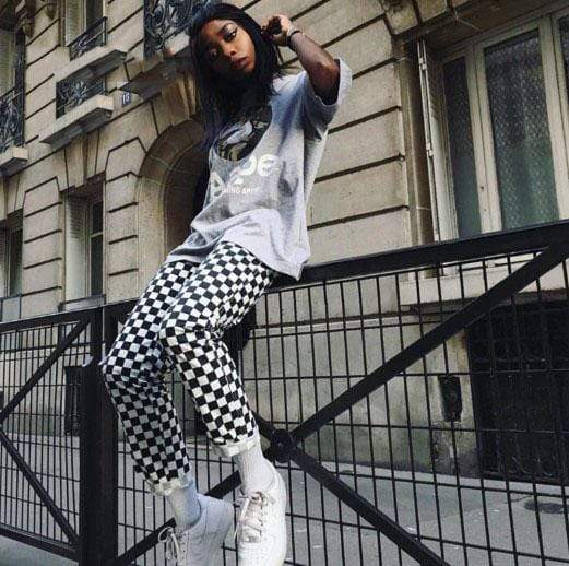 Checkered Life Zip Pants