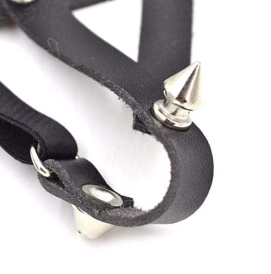 Gothic Studded Pentagram Harness