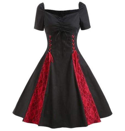 Gothic Dress Women Lace Up Corset - Gothic Babe Co