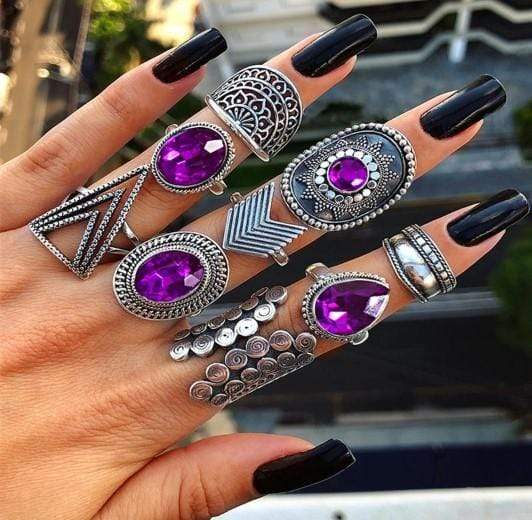 Pastel Gothic Ring Set