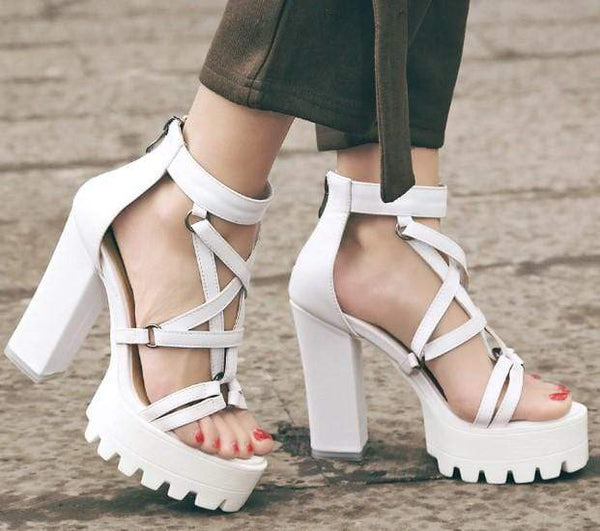 Rome Gladiator Gothic Sandals Platform