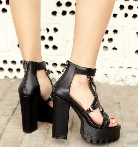 Rome Gladiator Gothic Sandals Platform