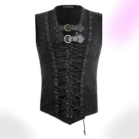 Steampunk Front Strap Vest  (Mens)