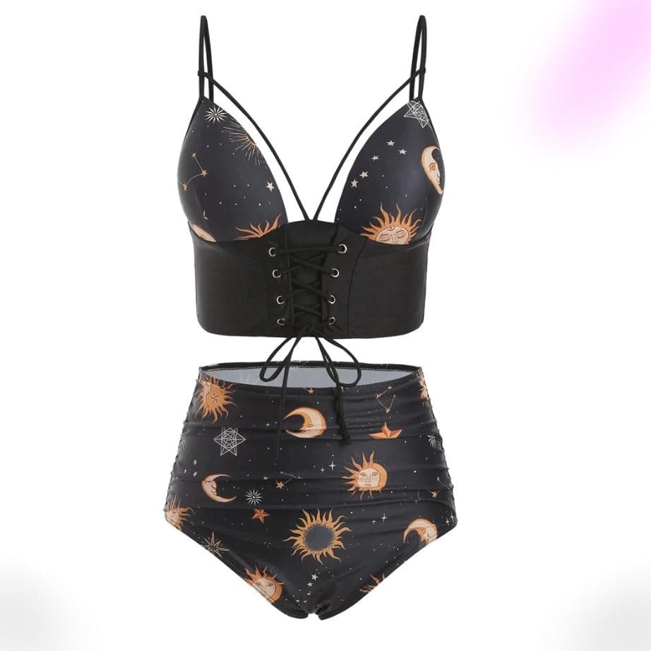 Sun & Moon Tankini Swimsuit Set