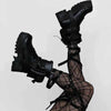 Chunky Black Goth Boots