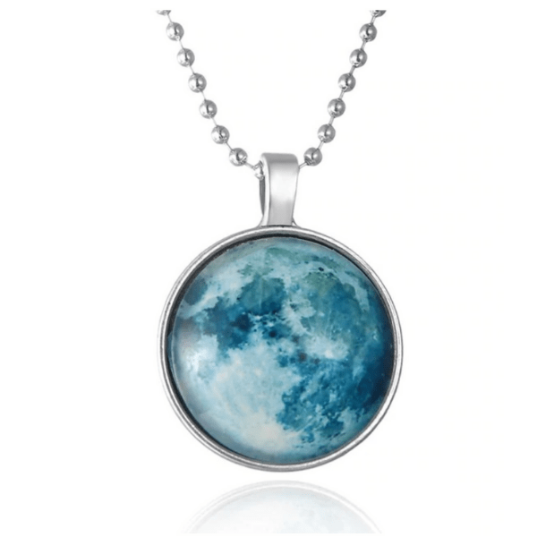 Vintage Moon Glow In The Dark Necklace