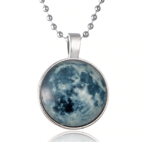 Vintage Moon Glow In The Dark Necklace