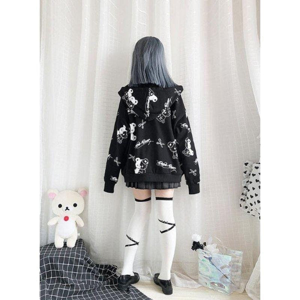 Dark Bear Kawaii Hoodie