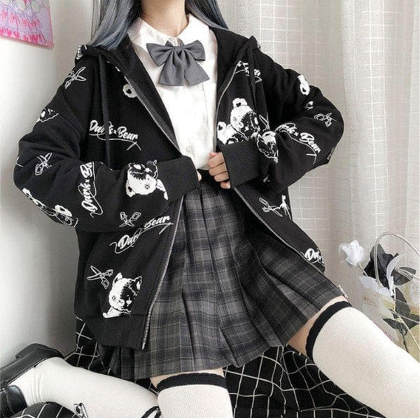 Dark Bear Kawaii Hoodie