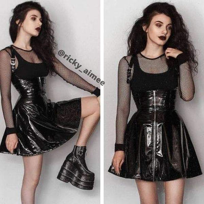Gothic High Waist Skirt Dress - XMAS