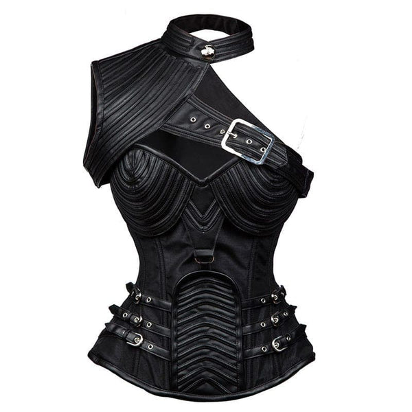 Black Gothic Armor Steampunk Corset