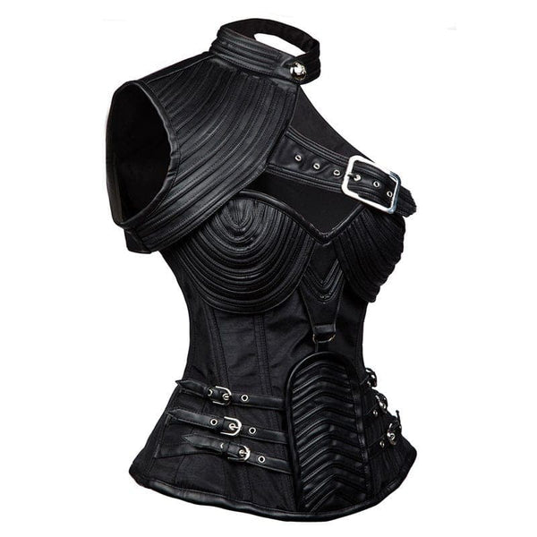 Black Gothic Armor Steampunk Corset