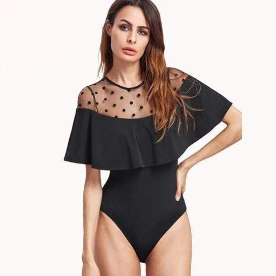 Polka Mesh Bodysuit