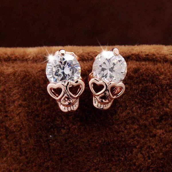 Heart Eye Skull Earring