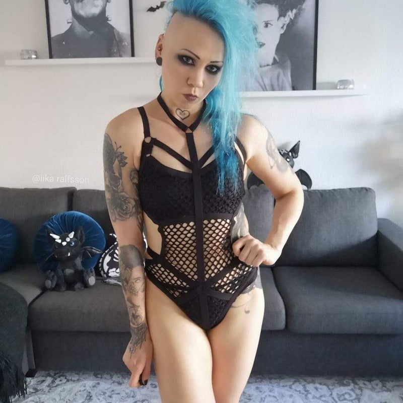 Sexy Gothic Bandage Bodysuit