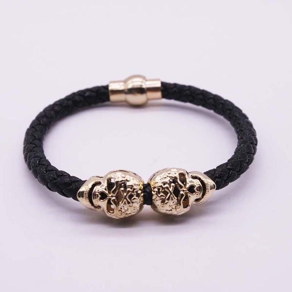 Skull Braided Gothic Bracelet