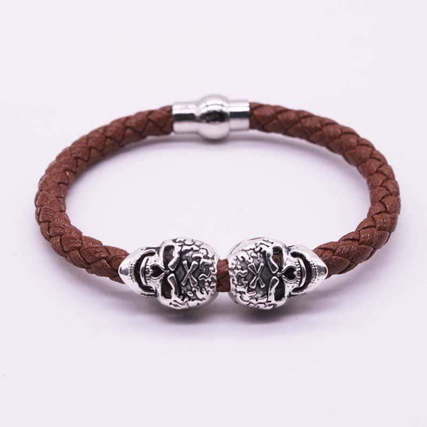 Skull Braided Gothic Bracelet