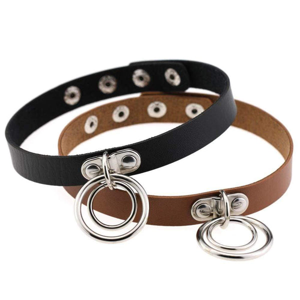 Double Ring Goth Choker