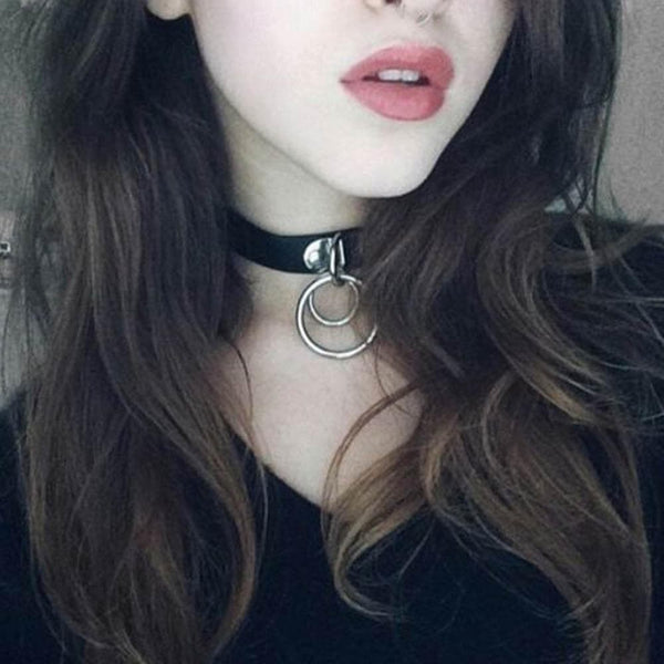 Double Ring Goth Choker