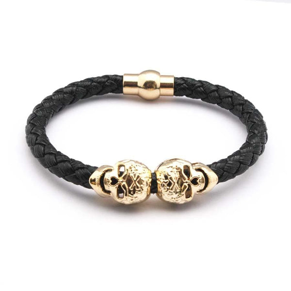 Skull Braided Gothic Bracelet