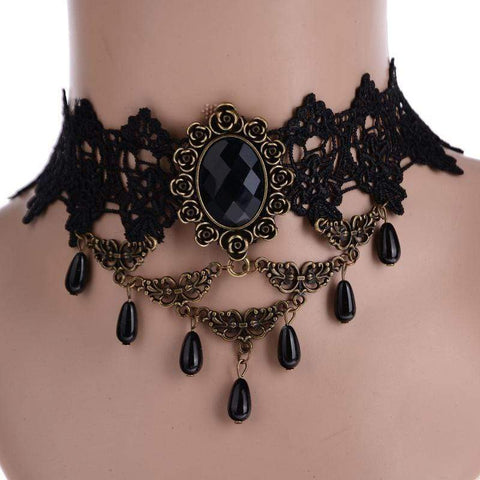 Gothic Tassel Choker