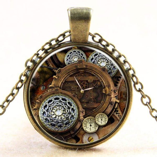 Time Dial Steampunk Necklace