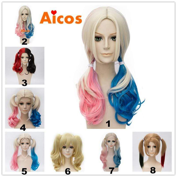 Synthetic Wigs Inspired by Harley Quinn