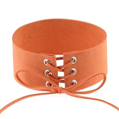 Velvet Aesthetic Lace Up Choker