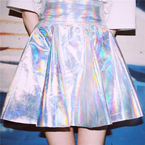 HOLOGRAPHIC GOTHIC MINI SKIRT