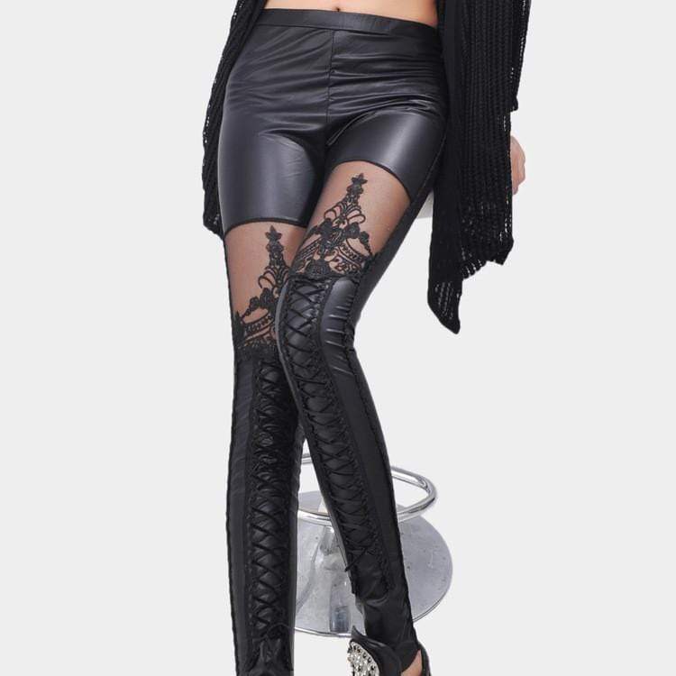 Gothic Victorian Lace Leggings - Gothic Babe Co