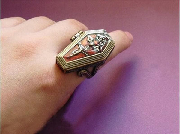 Vampire Coffin Gothic Ring