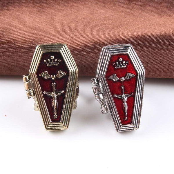 Vampire Coffin Gothic Ring