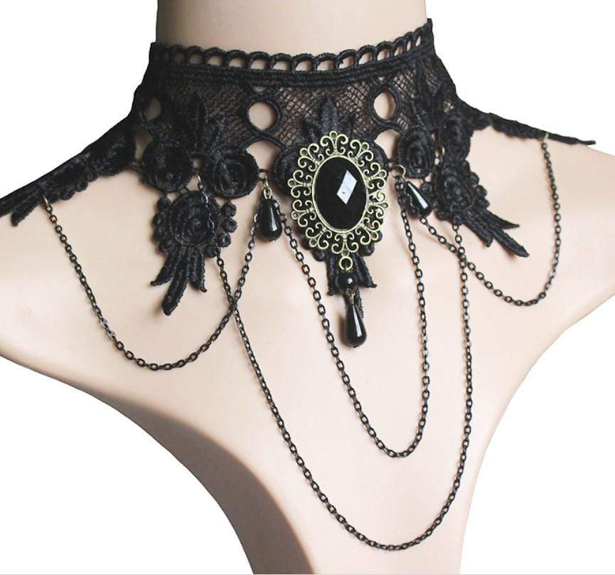 Gothic Chain Choker Necklace  Goth Chokers - Gothic Babe Co