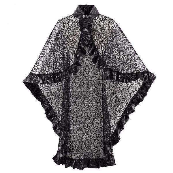 Gothic Black Lacework Shawl