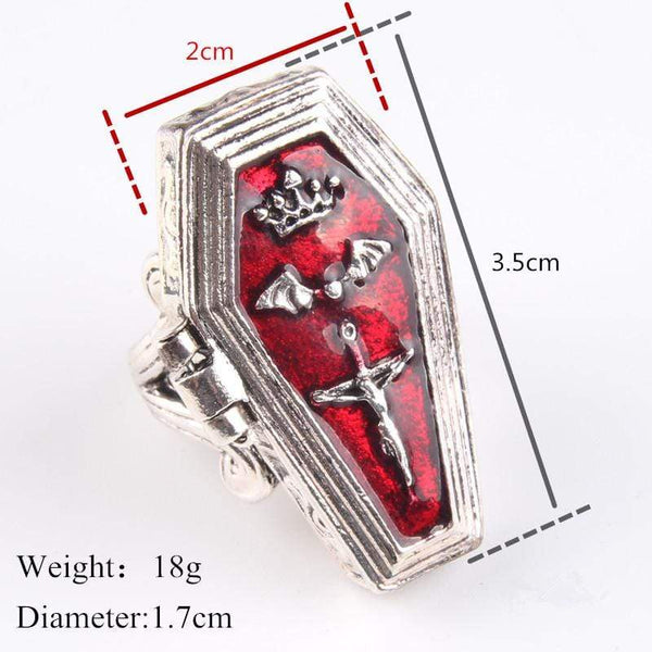 Vampire Coffin Gothic Ring