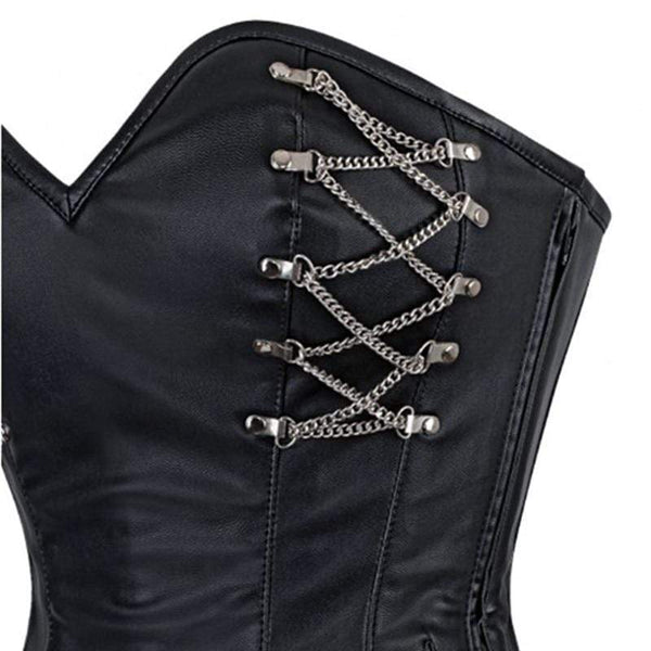 Chain Steampunk Steel Boned Corset