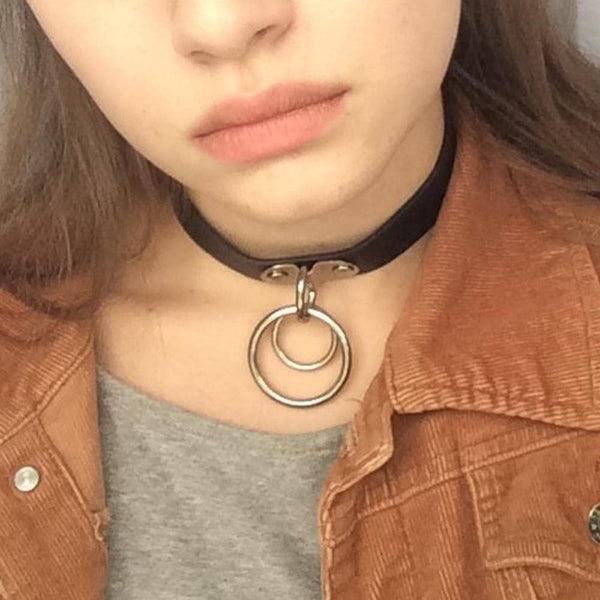 Double Ring Goth Choker