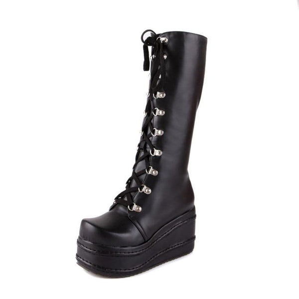 Stack Pack Platform Gothic Boots