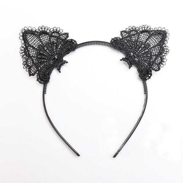 Cute cat ear lace headband