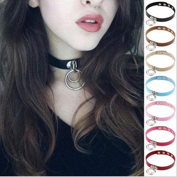 Double Ring Goth Choker