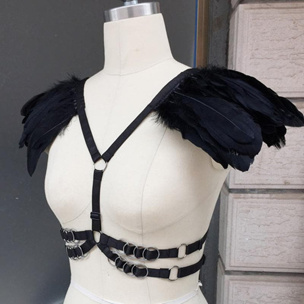 Dark Angel Feather Gothic Harness