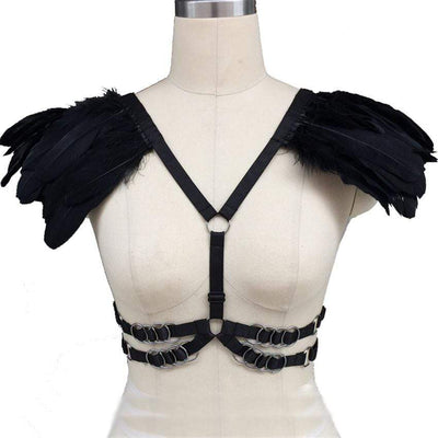 Dark Angel Feather Gothic Harness